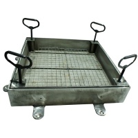 Люк под брусчатку Проспект-ВН из нержавеющей стали съемный - корыто с ручками