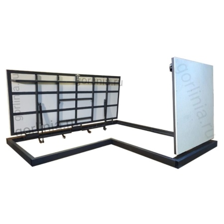 Люк напольный АМО Г-образный с поворотом двухдверный на заказ