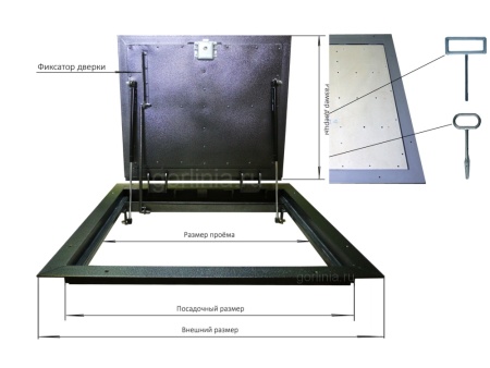 Напольный люк Стелс-У 800*1800п уголок утепленный образец